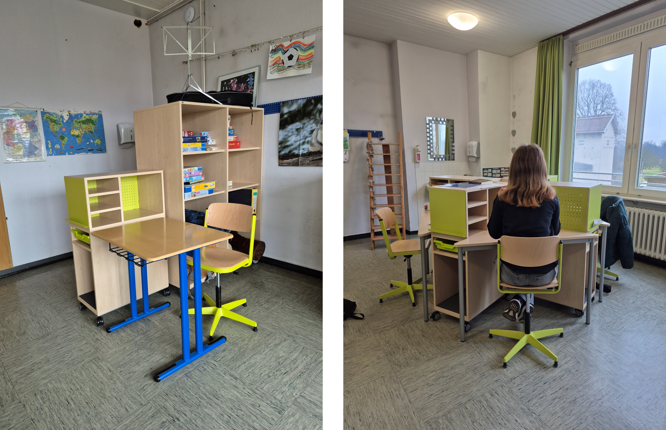 Schulmöbel in der Alexia-Schule